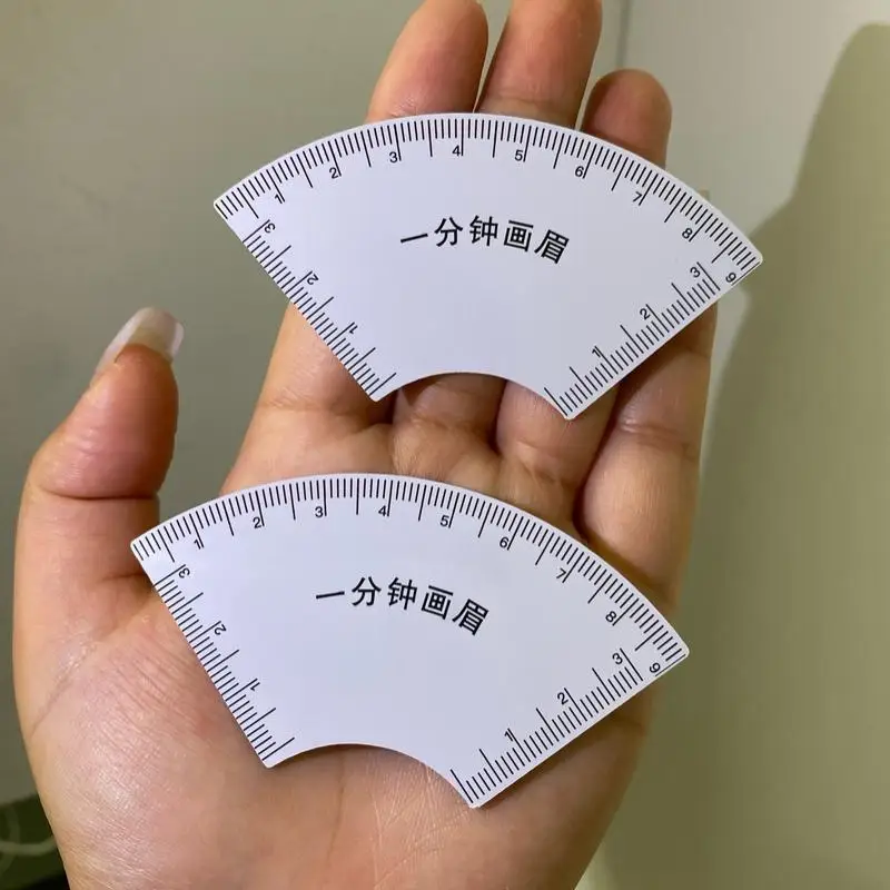 رسم سريع تصميم الحاجب حاكم الحاجب تشكيل الاستنسل Microblading رسم الخرائط أداة ماكياج رسم دليل حاكم لوازم الوشم