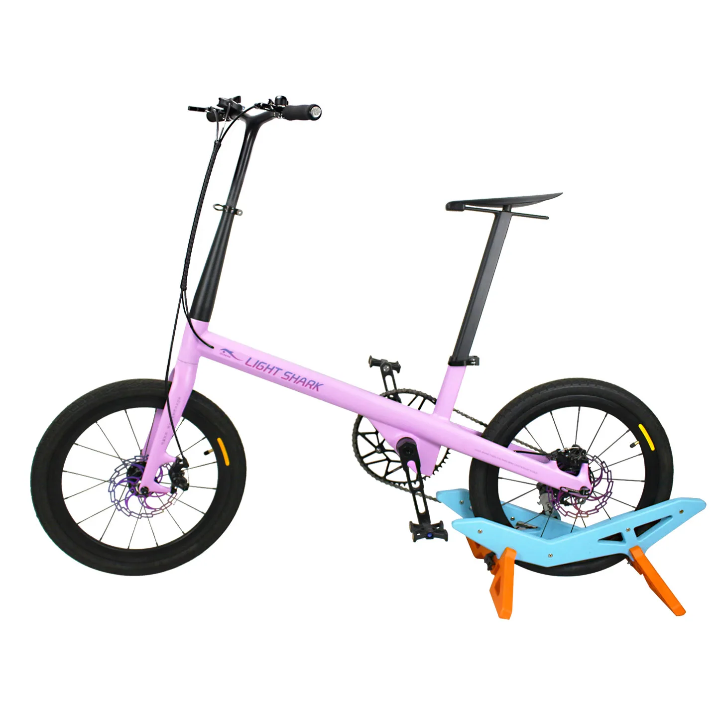 Light Shark Technology 20-inch carbon fiber folding bike with ultra-light 7-speed gear for urban commuting and recreational ridi