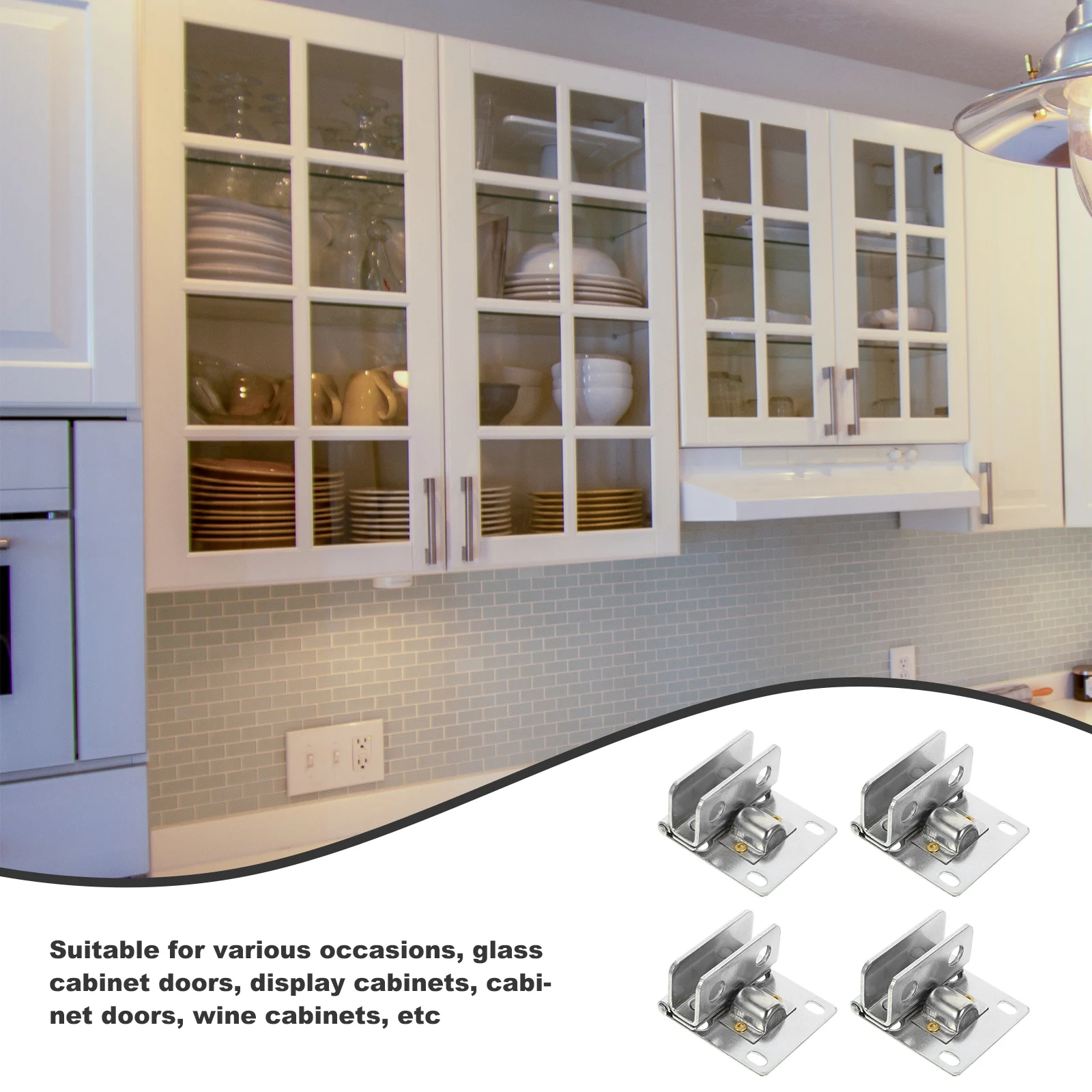 

4pcs Door Stainless Steel Durable Smooth Swing Replacement For Wine Shower Frameless 90 Degree Gate Hardware Fittings Glass For