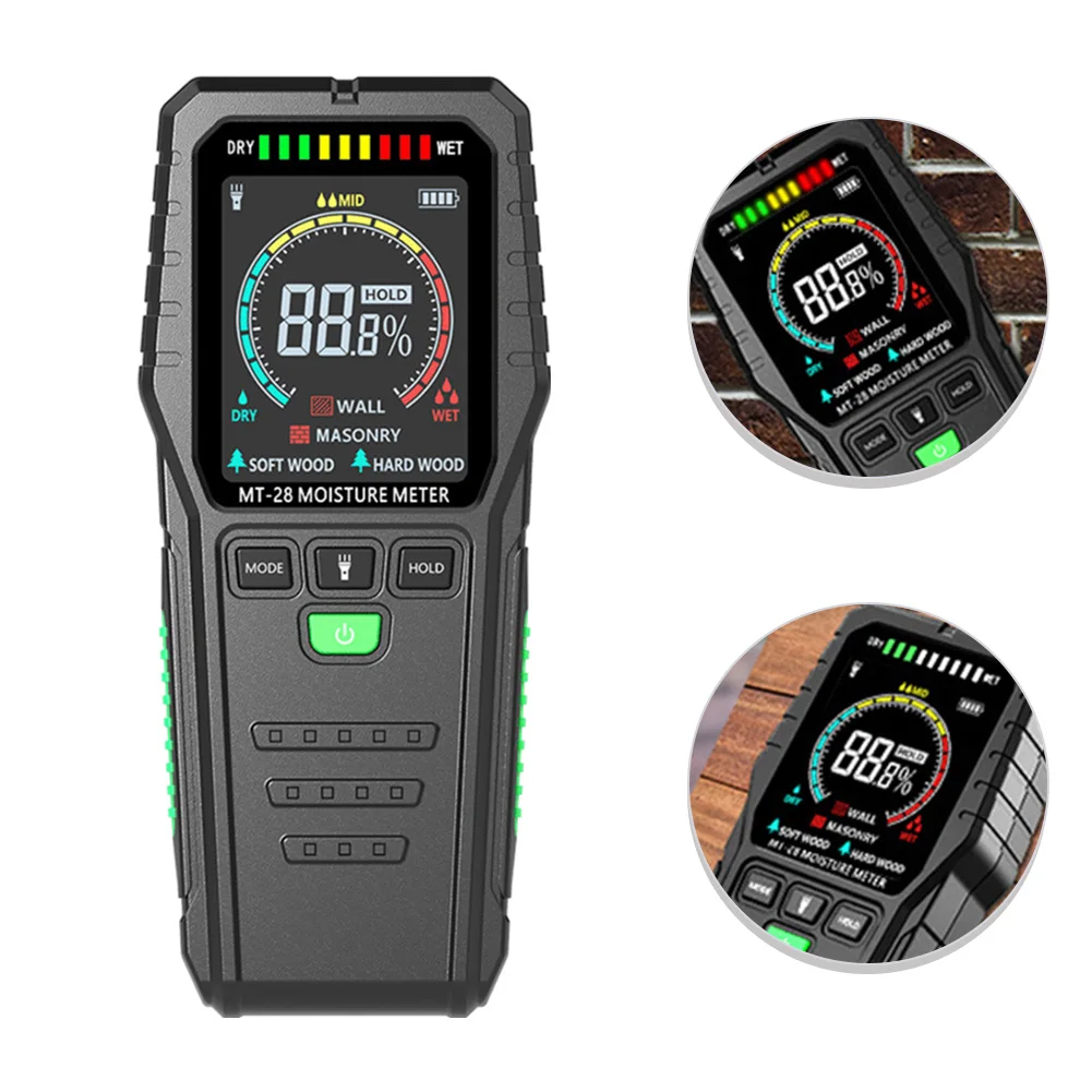 150*67*28.5mm Non-Invasive Tester Accurate Wood Moisture Analysis Material Analyzer LCD Display Meter Audible Alarm For Wood