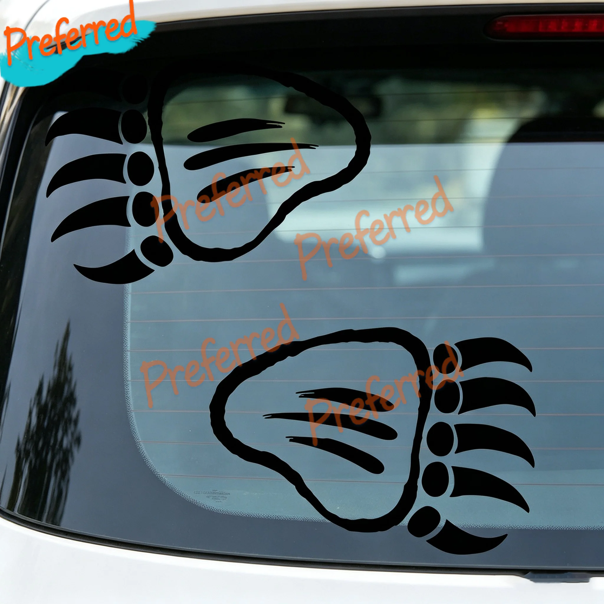 2x Bear Paw Decal Native American Southwestern Tracks Car Window Vinyl Sticker Customizable in Any Sticker Size - No Background
