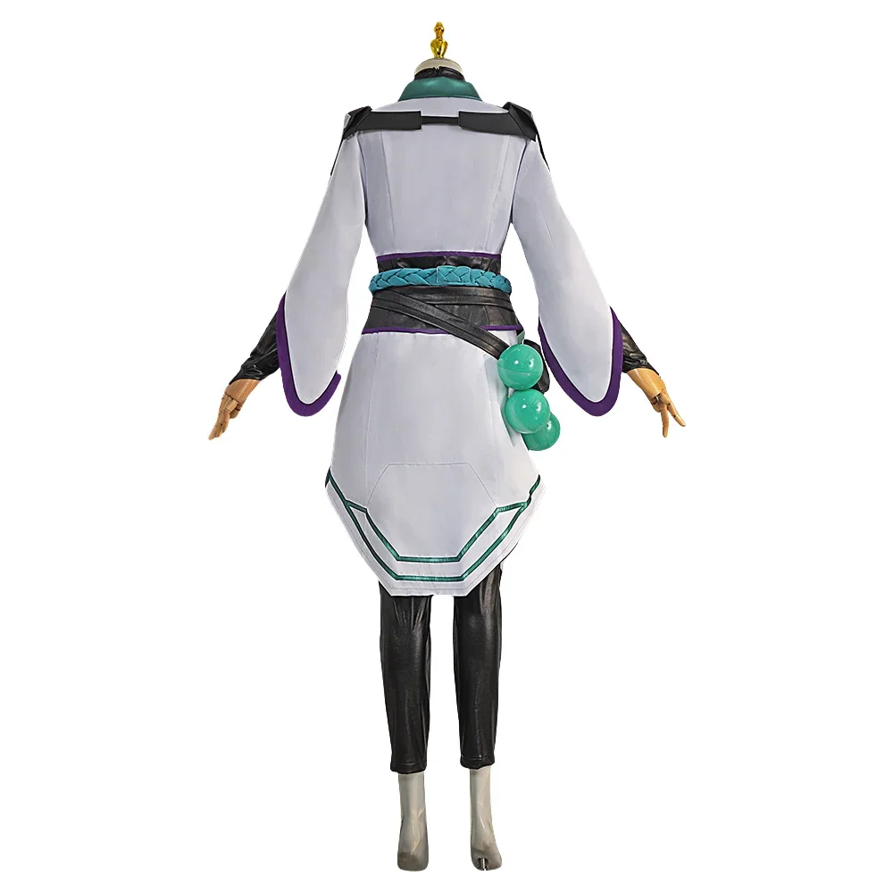 Костюм для косплея Valorant Sage, парик, карнавальный наряд для взрослых и женщин, нарядный праздничный костюм