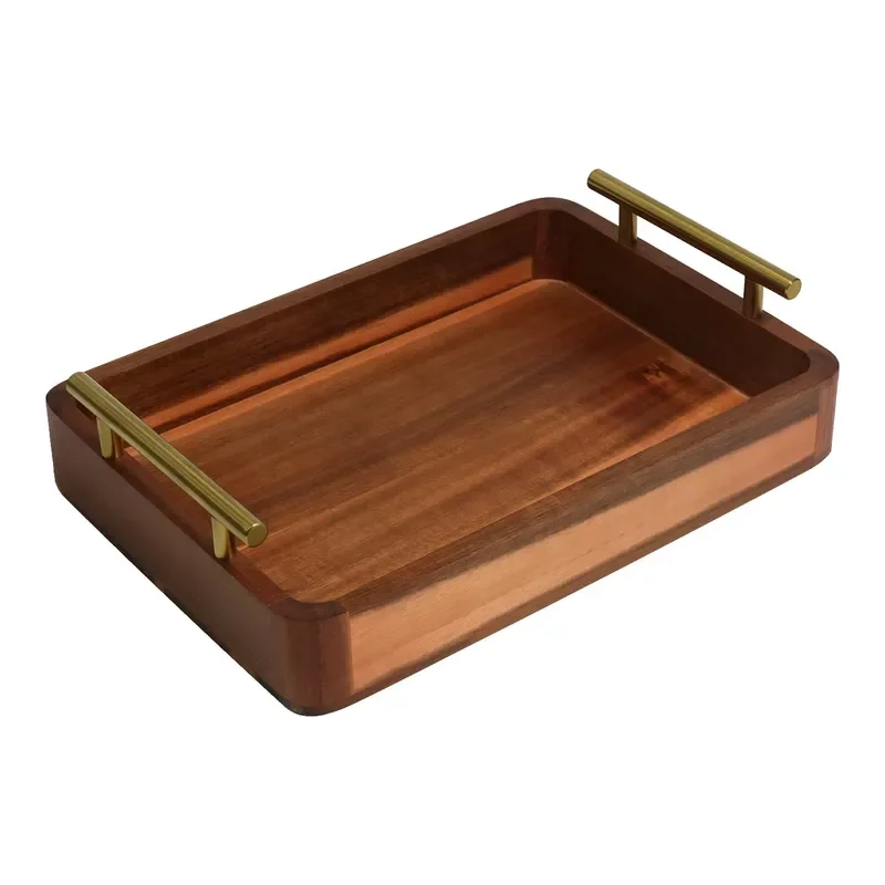 Modern Commercial Wooden Bamboo Tray Irregular Shape for Dried Fruit Restaurant Hotel Tea Snack Service Disposable Design