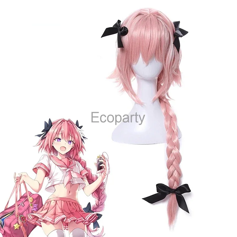 Anime Wig Game Fate Apocryph Astolfo Cosplay Wigs Synthetic Hair Apocryph Astolfo Long Pink Heat Resistant Wig