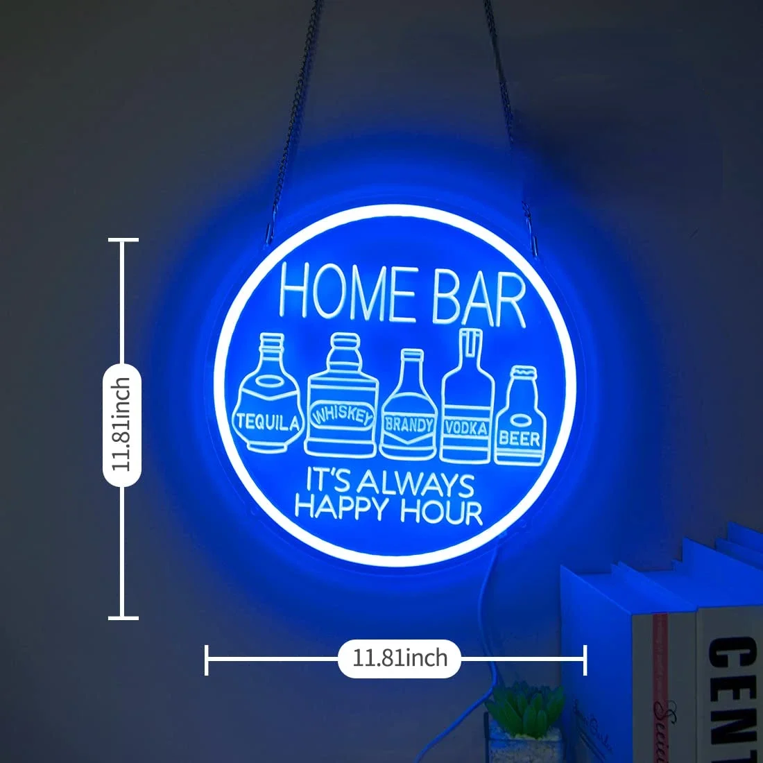 Neon Sign Light for Bar Cart Decor Beer Cocktails Home Bar Pub Kitchen Bedroom Dorm Wall Art Sign Birthday Party Gift