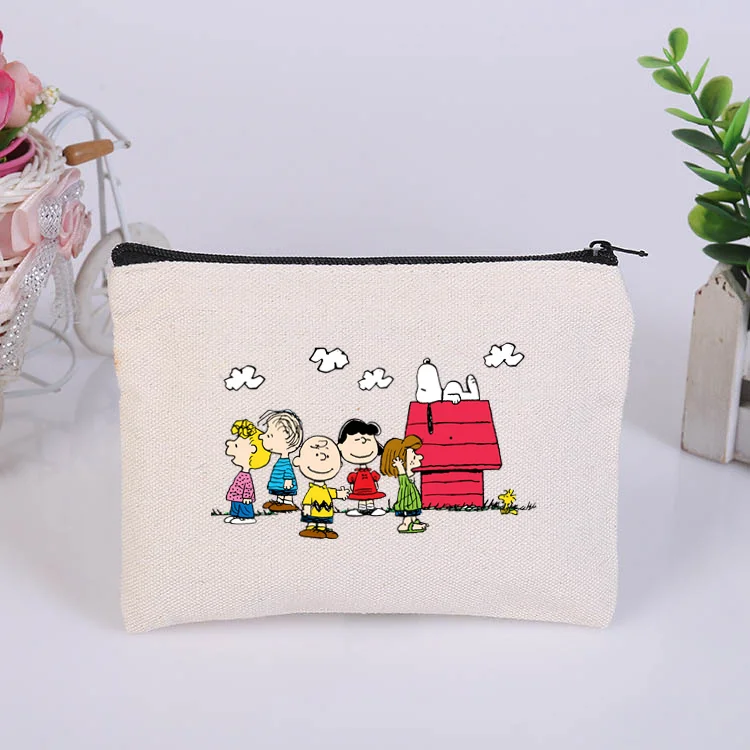 Kawaii Snoopies New Women Cosmetic Case Cartooon Travel Cosmetic Pouch Makeup Case School Teacher Pencil Case Trendy Purse 2024