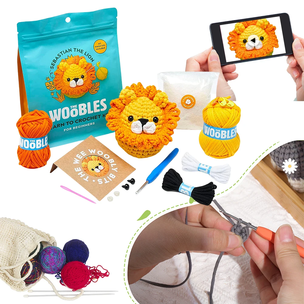 Crochet Kit with Crochet Yarn Video Tutorials Crochet Starter Kits for Adults Kids Learn How To Crochet Starter Kit