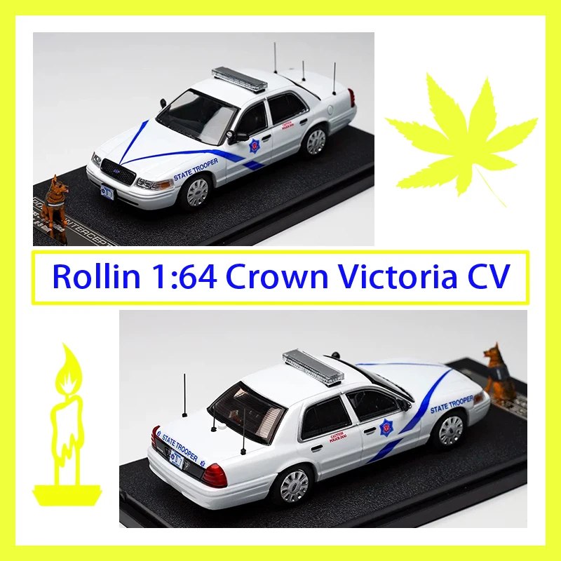 Rollin 1:64 Scale Crown Victoria CV Alloy Car Model For Collection Display & Holiday Gifts Toys