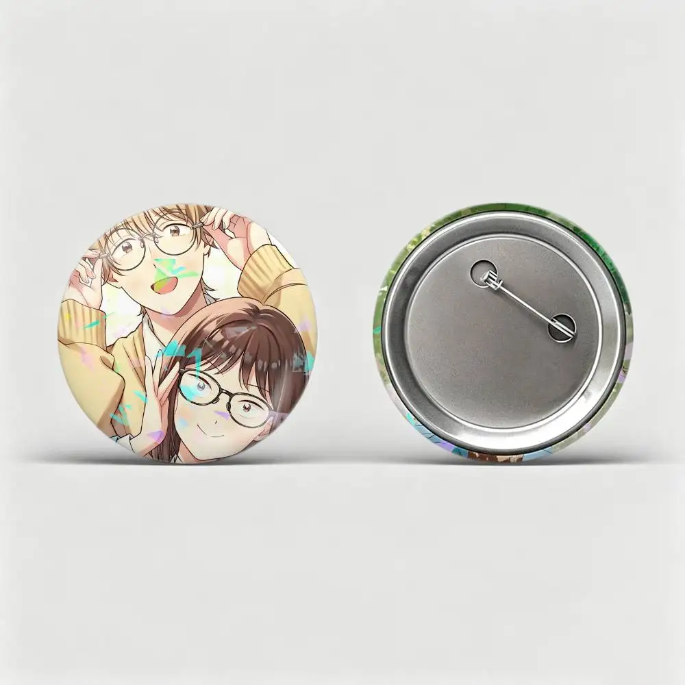 S-Skip and Loafer Mitsumi Sosuke  Badges Creative Tinplate Round Button PinsBrooch Badge Clothes Backpack Custom