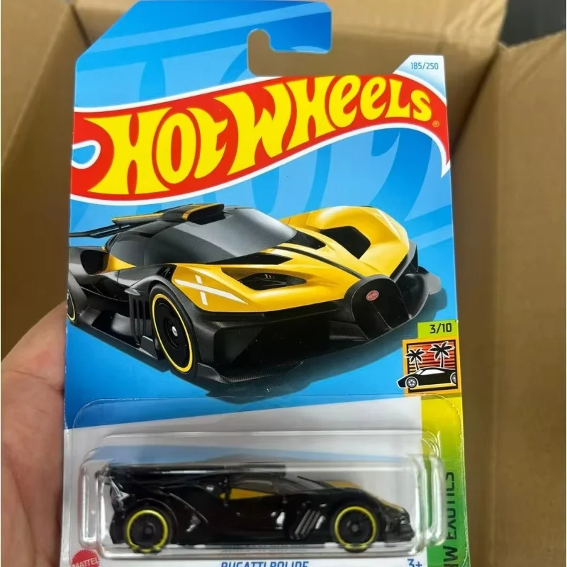 Hot Wheels 16 Bugatti Chiron W16 Azul Negro Primera Edición Superauto Coleccionable Premium de Metal Fundido a Presión, Regalo para Aficionados
