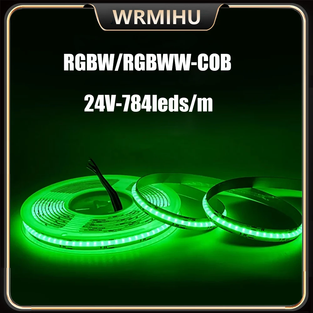 5m DC24V 4In1 784leds/m RGBW/RGBWW 4In1 High Density No Dark Area  Glare COB Decorate Light Strip Smart WiFi Tuya APP Control