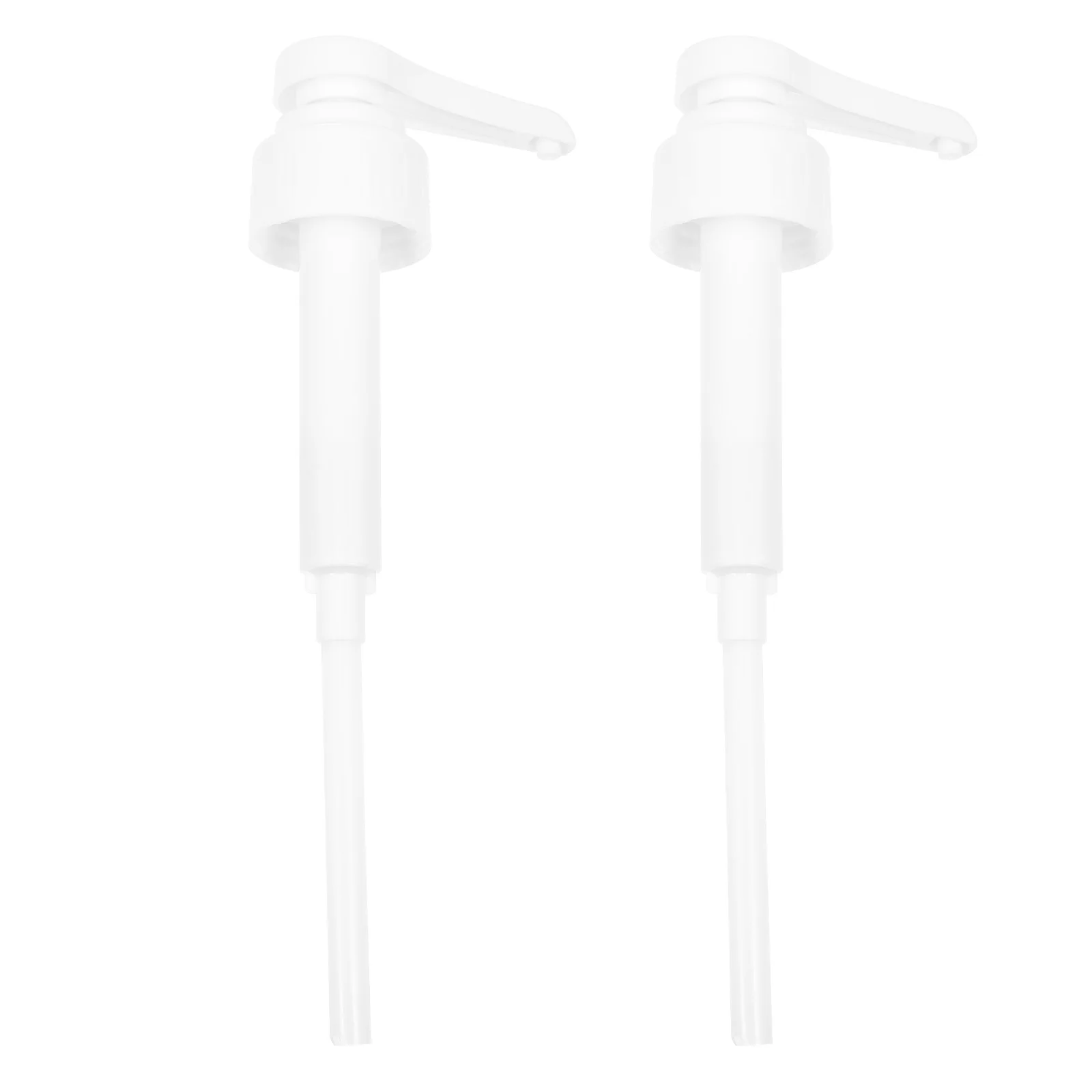 2Pcs Syrup Bottle Pump Head Universal Quantitative Pump Dispenser Replacement for Shampoo Fructose Drinks Syrup Dispensing Head