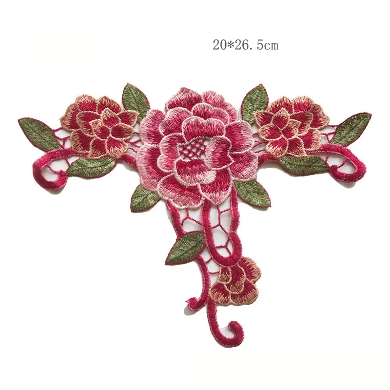 DIY Flower embroidered Patches for Clothing Sew on Embroidery parches ropa  dresses Water soluable floral appliques