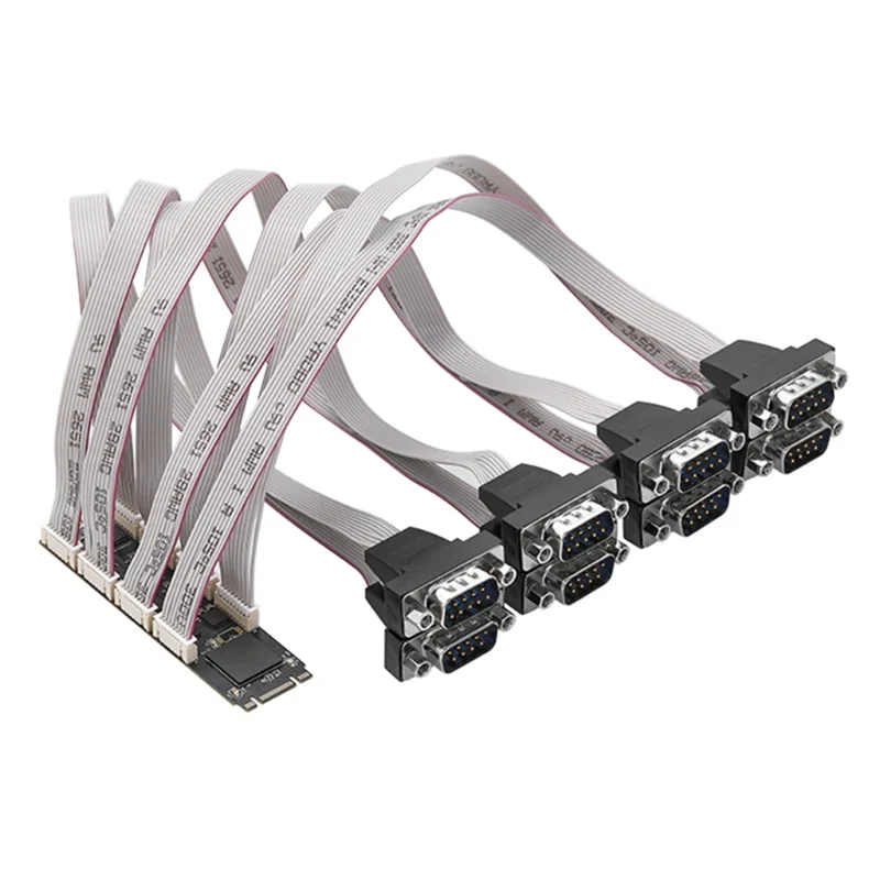 Efficiente scheda di espansione seriale RS232 da M2 a 8 porte Scheda di espansione seriale da M2 a RS232 Riser Adattatore di espansione seriale RS232 a 8 porte