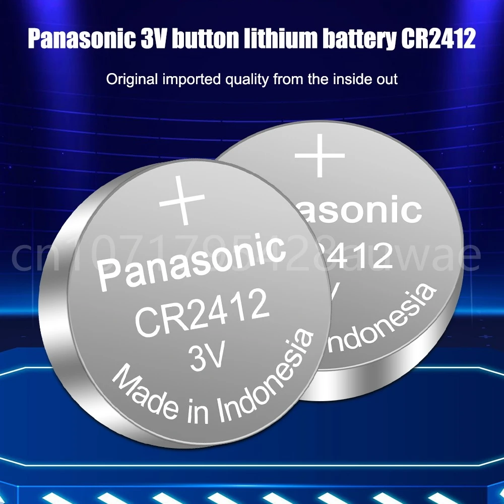 1PCS Panasonic Original CR2412 3V 100mAh Button Cell Battery Lithium Coin Batteries for Car Controller Watch Key Fobs Toys