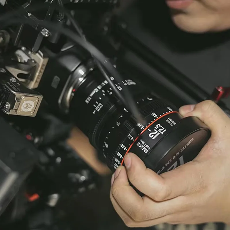 MEIKE Prime 12 مللي متر T2.5 18 مللي متر 25 مللي متر 35 مللي متر 50 مللي متر 75 مللي متر 100 مللي متر T2.1 Cine عدسة ل سوبر 35 S35 إطار سينما كاميرا كانون EF Arri PL Adapte