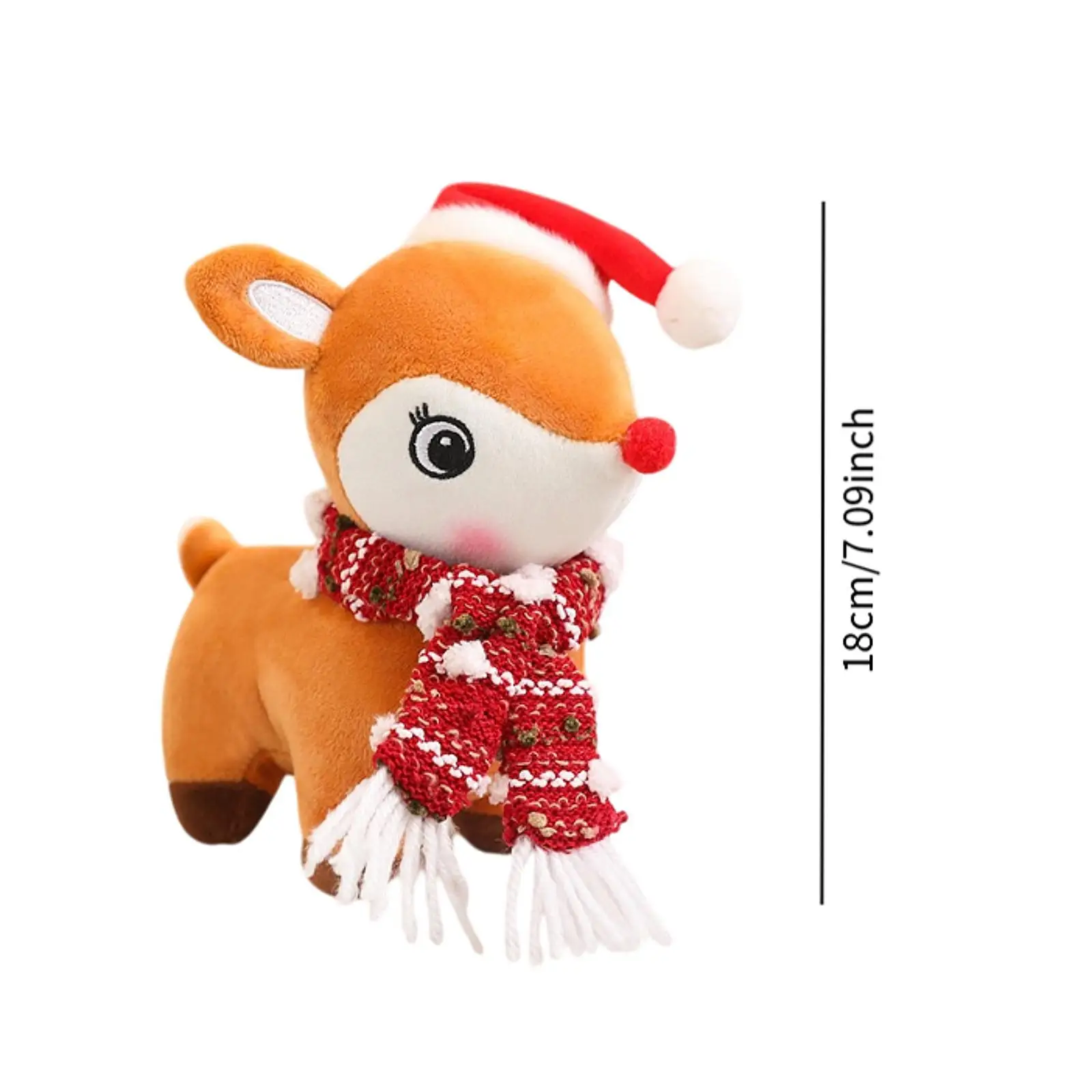 Poupée en peluche pour animaux de compagnie de Noël, jouet en peluche de renne pour les fêtes et les vacances