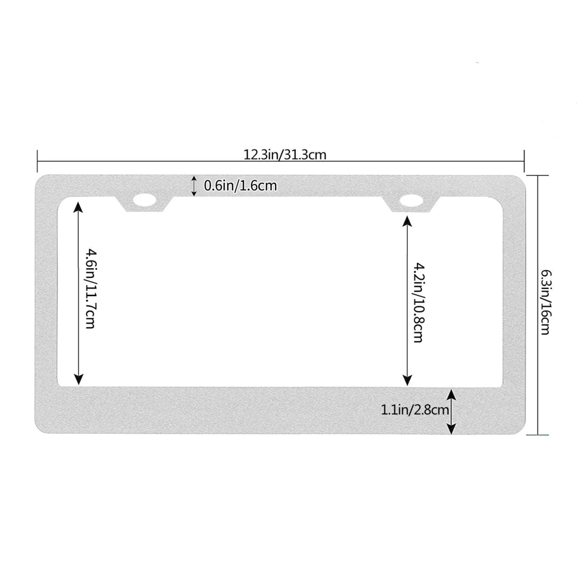 Sterren Ontwerp Auto Lisence Plaat Frame Covers Aluminium Weerbestendige Was Veilig Fit Elke Standaard Amerika Platen Decoratie 1Pc