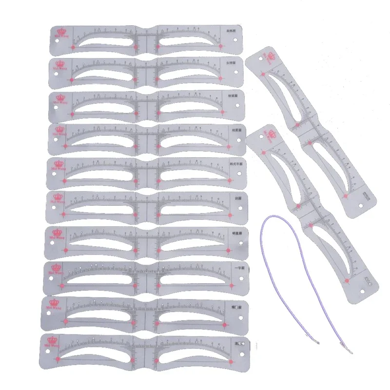 12Pcs Eyebrow Stencil Set Reusable DIY Shaper Kit Grooming Makeup Tool