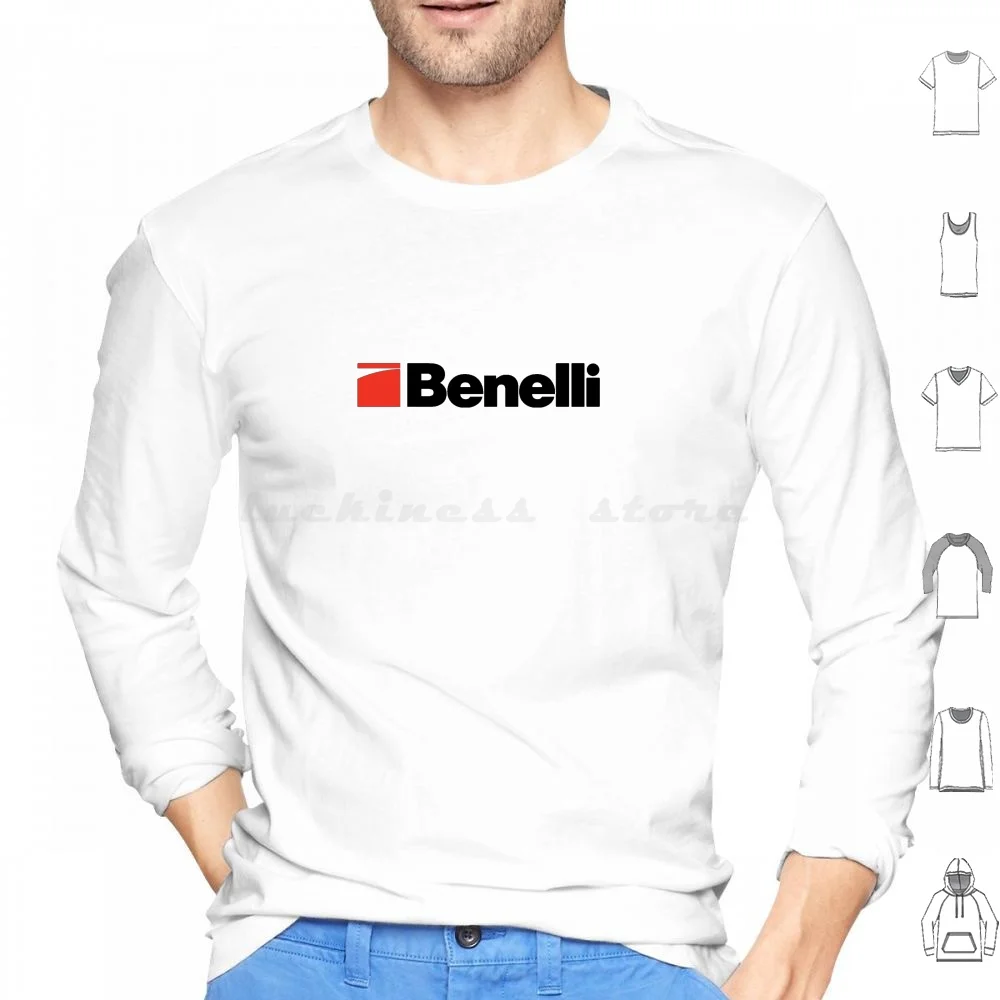 

Толстовка Benelli, хлопковая толстовка с длинным рукавом, пистолеты, пистолеты, винтовка, огнестрельное оружие, логотип охоты, текстовый символ, логотип пистолета, бренд Bullet