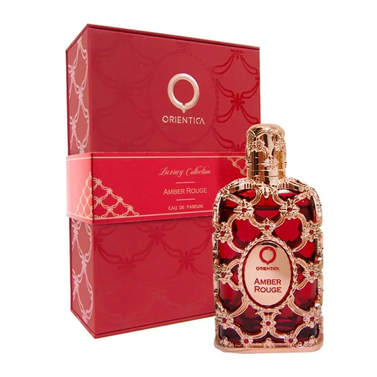 Orientica Royal Amber Rouge Oud Saffron للرجال والنساء أو دي رذاذ للجنسين زجاجة زجاجية محايدة كولونيا الورد رائحة تدوم طويلاً