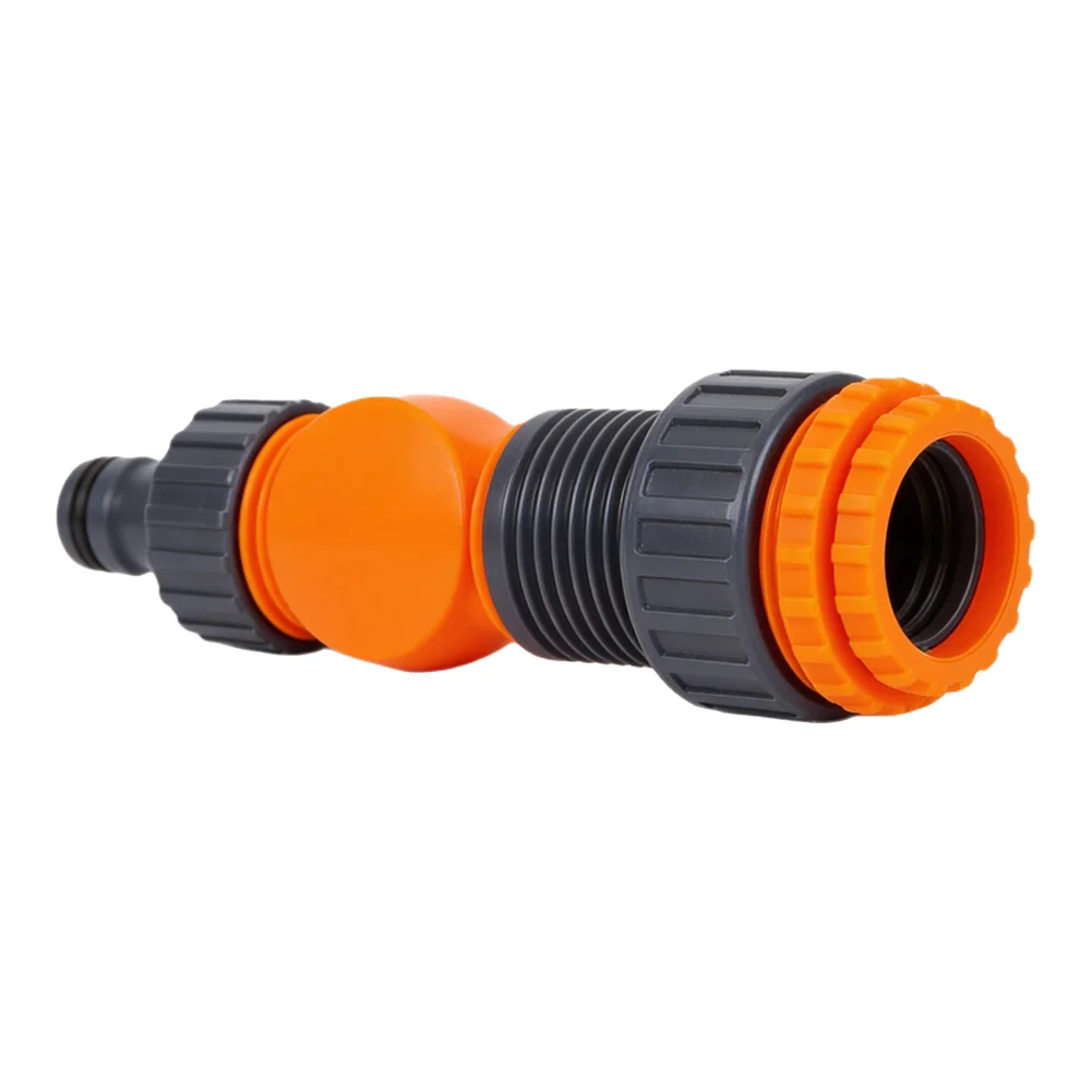 Orange Plastic Kink-Resistant Garden Hose With Quick Connect Faucet Adapter For Yard Watering And Car Washing Irrigation Tool
