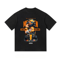 2025 Summer Oscar Piastri F1 Team's Pure Cotton Short-sleeved T-shirt with Printed Clothing Men's Streetwear T-shirt