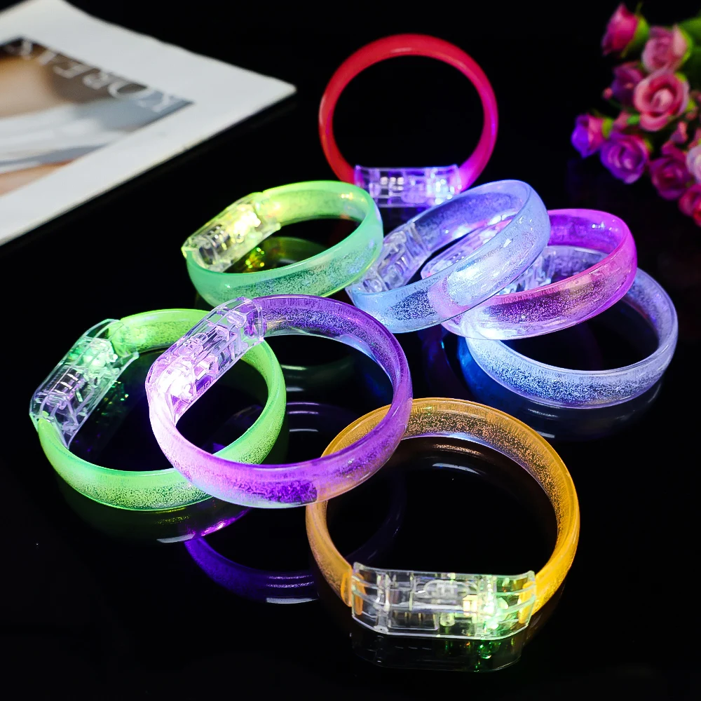Luminous Wristbands LED Light Up Bracelet Glow in The Dark Home Birthday Party Decoration Supplies Accessories for Kids Adults