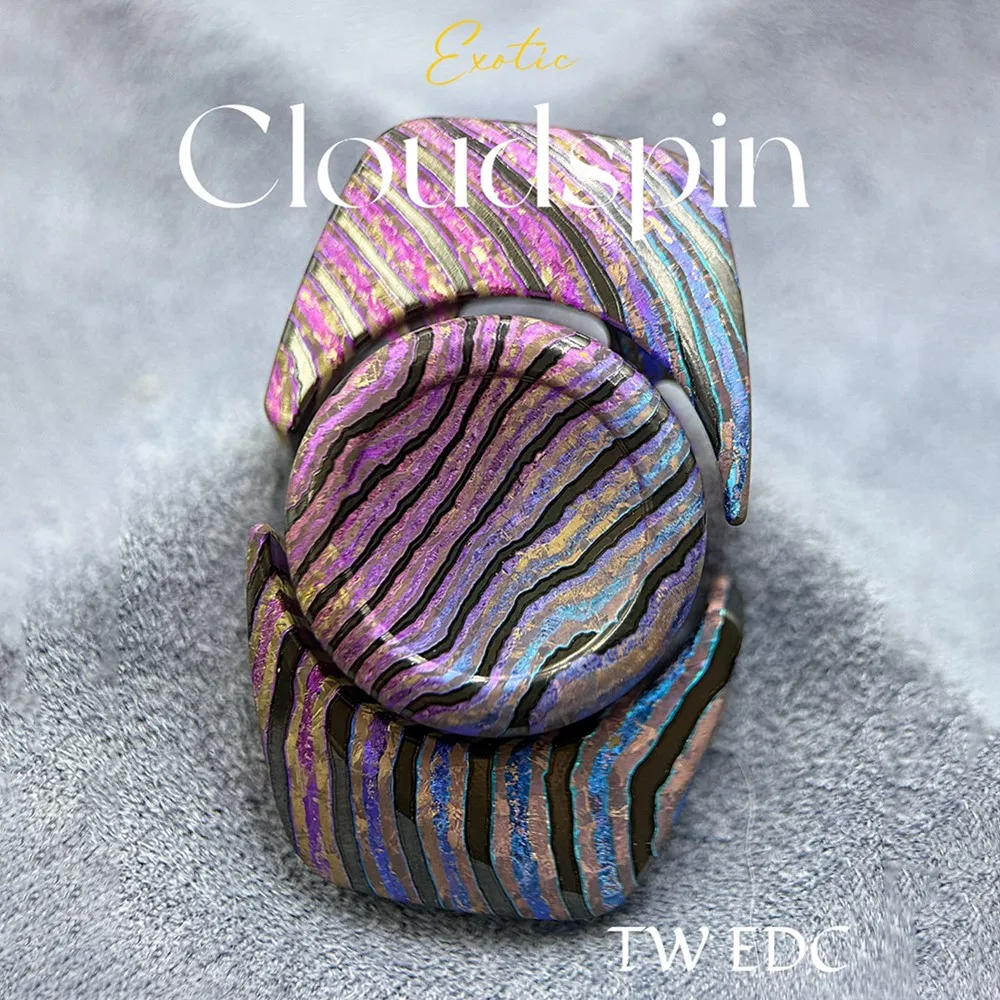 TW EDC Cloudspin Fidget Spinner matériau spécial Gyro bureau Fidget jouets adulte soulagement du Stress jouet trois lames Spinner