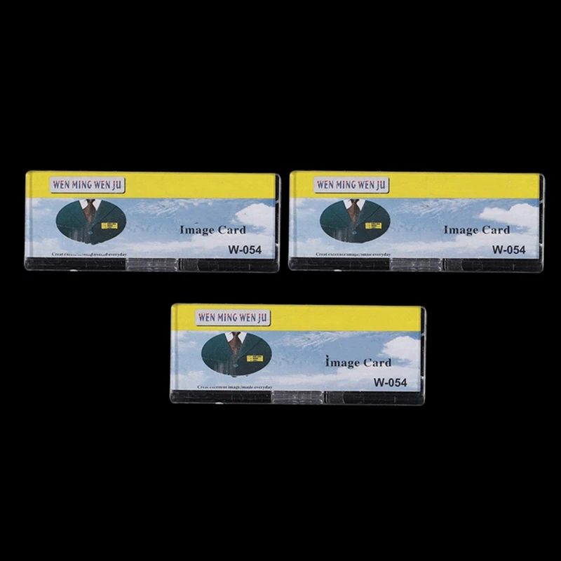 Nome plástico claro e duro tag, 12 pcs