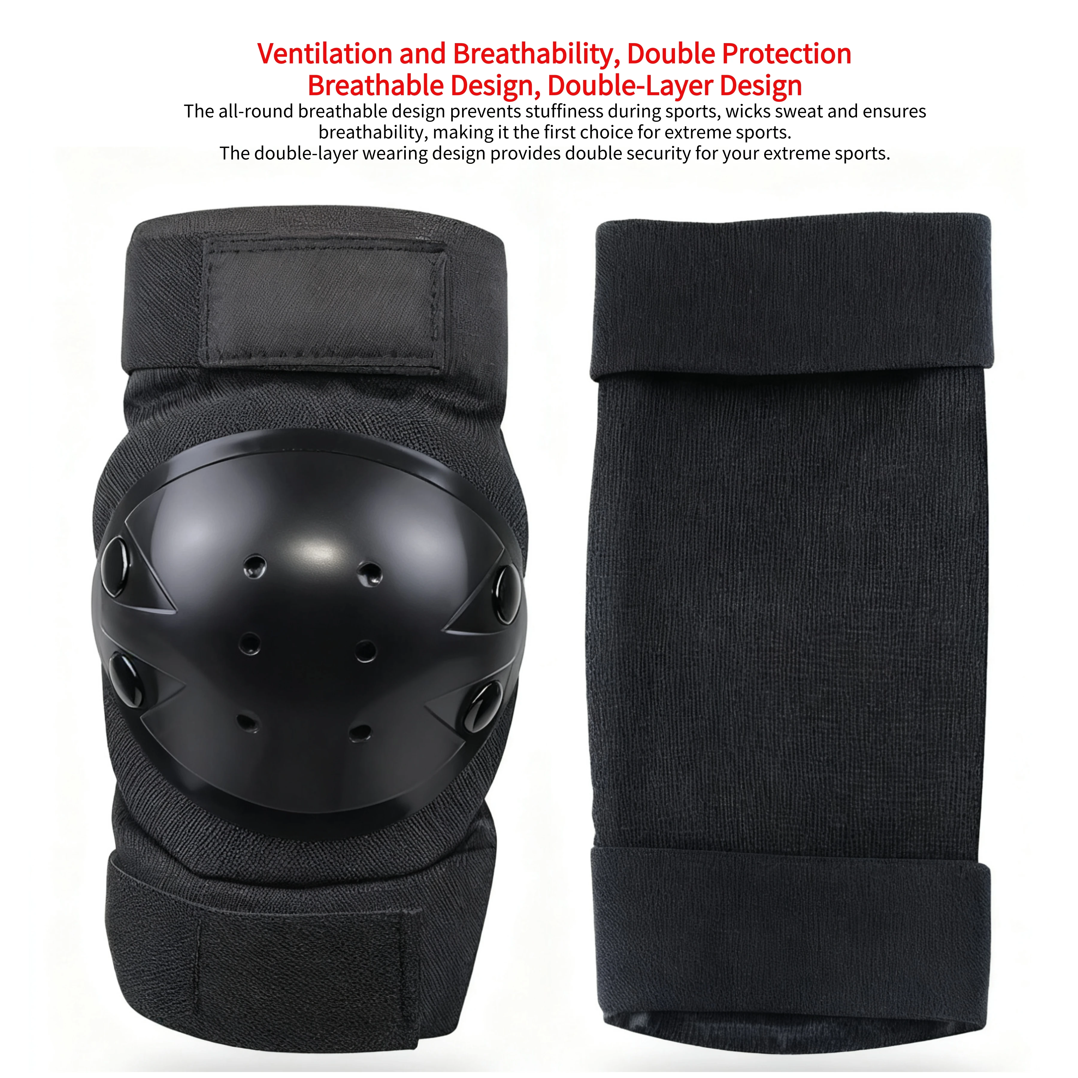 6-Piece Skateboard & Roller Skate Protective Gear Set for Adults & Kids - Knee Pads, Elbow Pads, Wrist Guards Made of EVA & PP