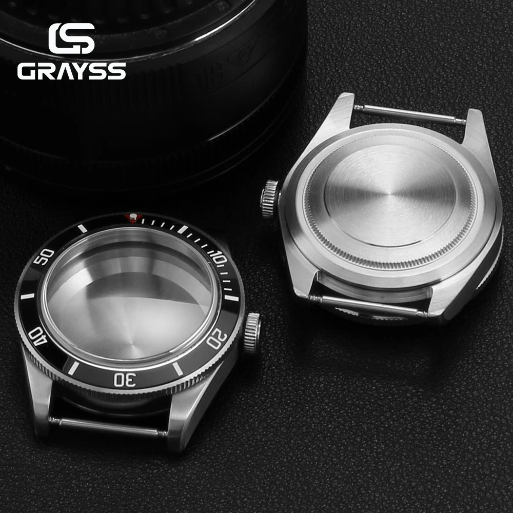 40mm Dive GMT Watch Case AR Sapphire Crystal 120 Click Circle MOD for NH34 NH35 NH36 NH38 NH70 NH71 NH72 20 bar Waterproof
