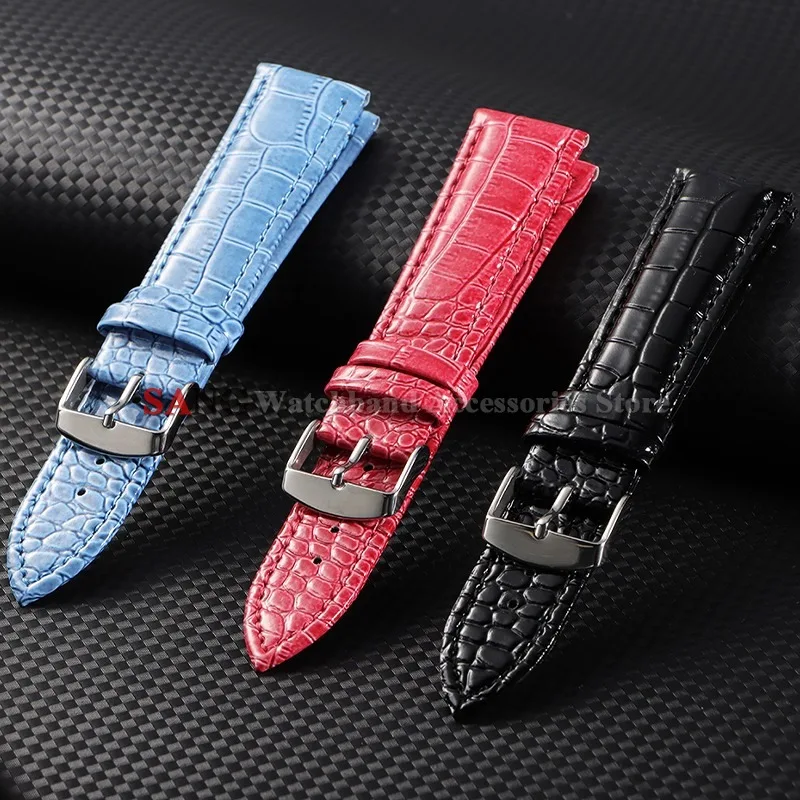 Leather Straps for Huawei Watch GT4/5 18mm 20mm 22mm Crocodile Pattern Design Leather  Watch Band Replacement Bracelet Wristband