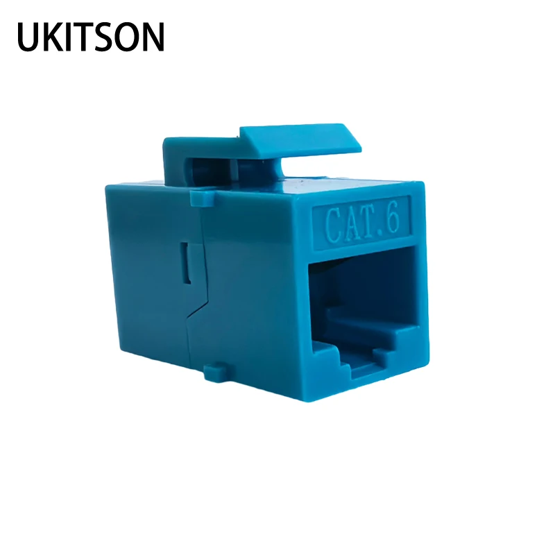 Cat6 Keystone Jack RJ45 Female Connector Blue CAT.6 LAN Ethernet Module Adapter Plug For 10GB Network Extension Socket