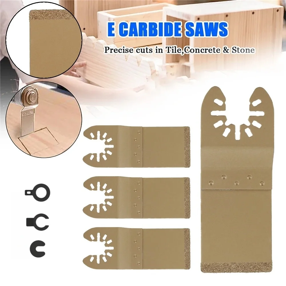 

4pcs Diamond Oscillating Saw Blades Universal Carbide Oscillating Saw Blades Diamond Multitool Saw Blades