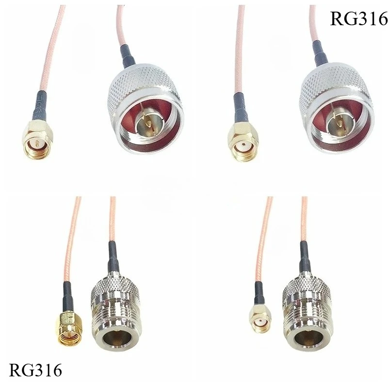 SMA Male Crimp Connector RF Coaxial SMA Plug for RG316 Cable 50 Ohm Gold Plated Low Loss