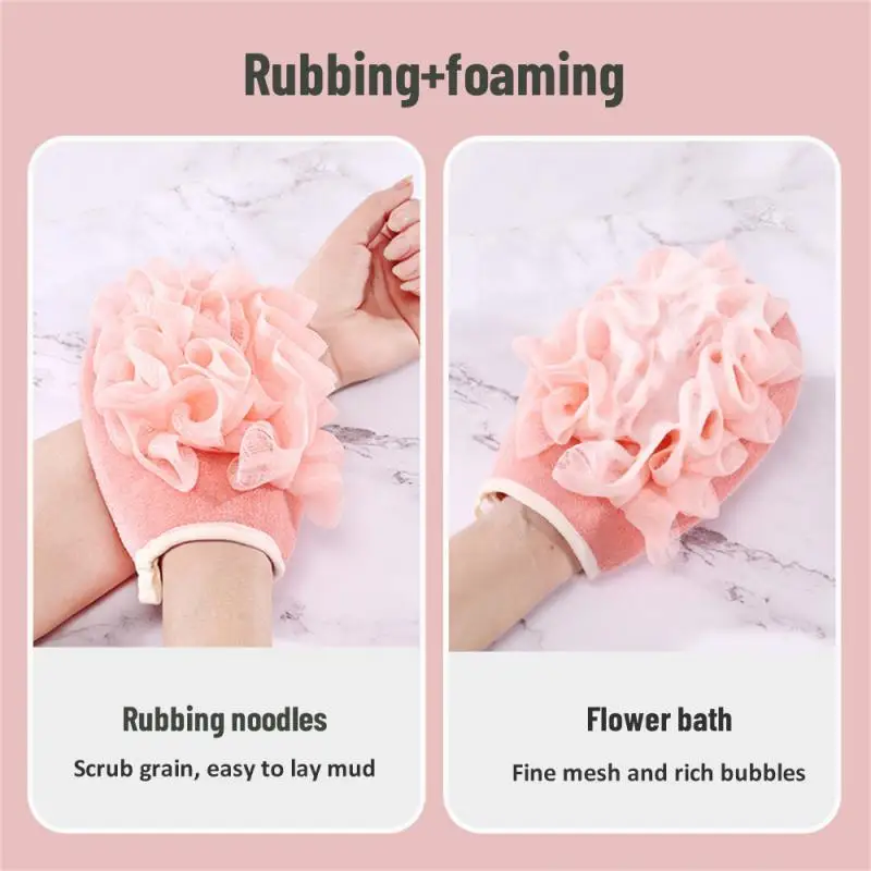 New Exfoliating Gloves Body Cleaning Bath Flower Bathroom Shower Ball Body Scrubber Bath Sponge Towel Bathroom Tool