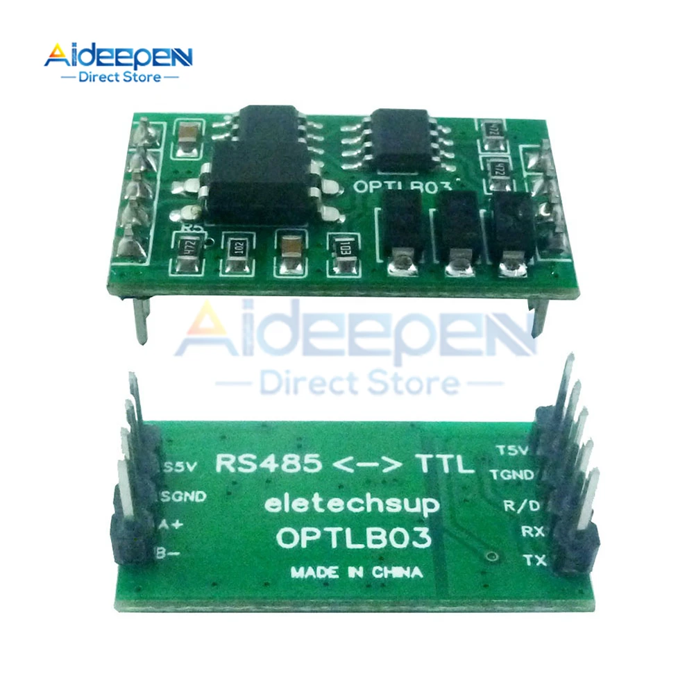 1 pces de grau industrial rs485 para ttl232 uart módulo isolado da proteção contra surtos de comunicação para o plc mcu fpga