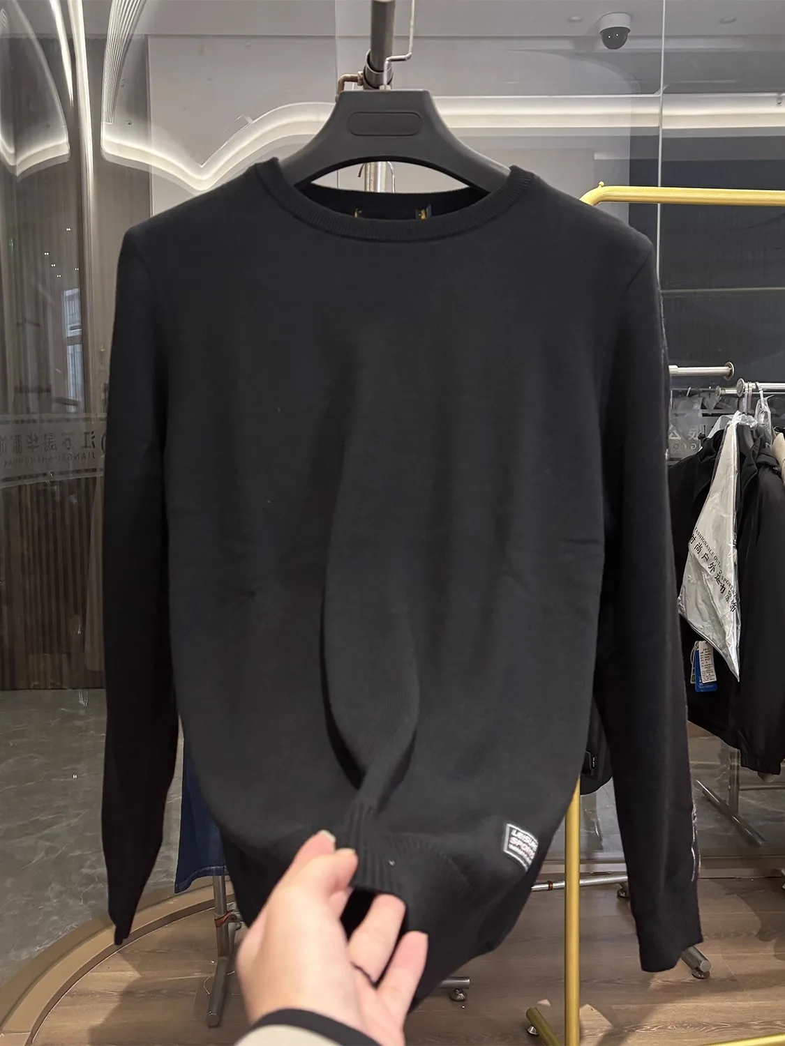 

Homee мужской вязаный свитер круглый Ne Fce на подкладке Thiened осень-зима простой длинный све теплый базовый слой топ