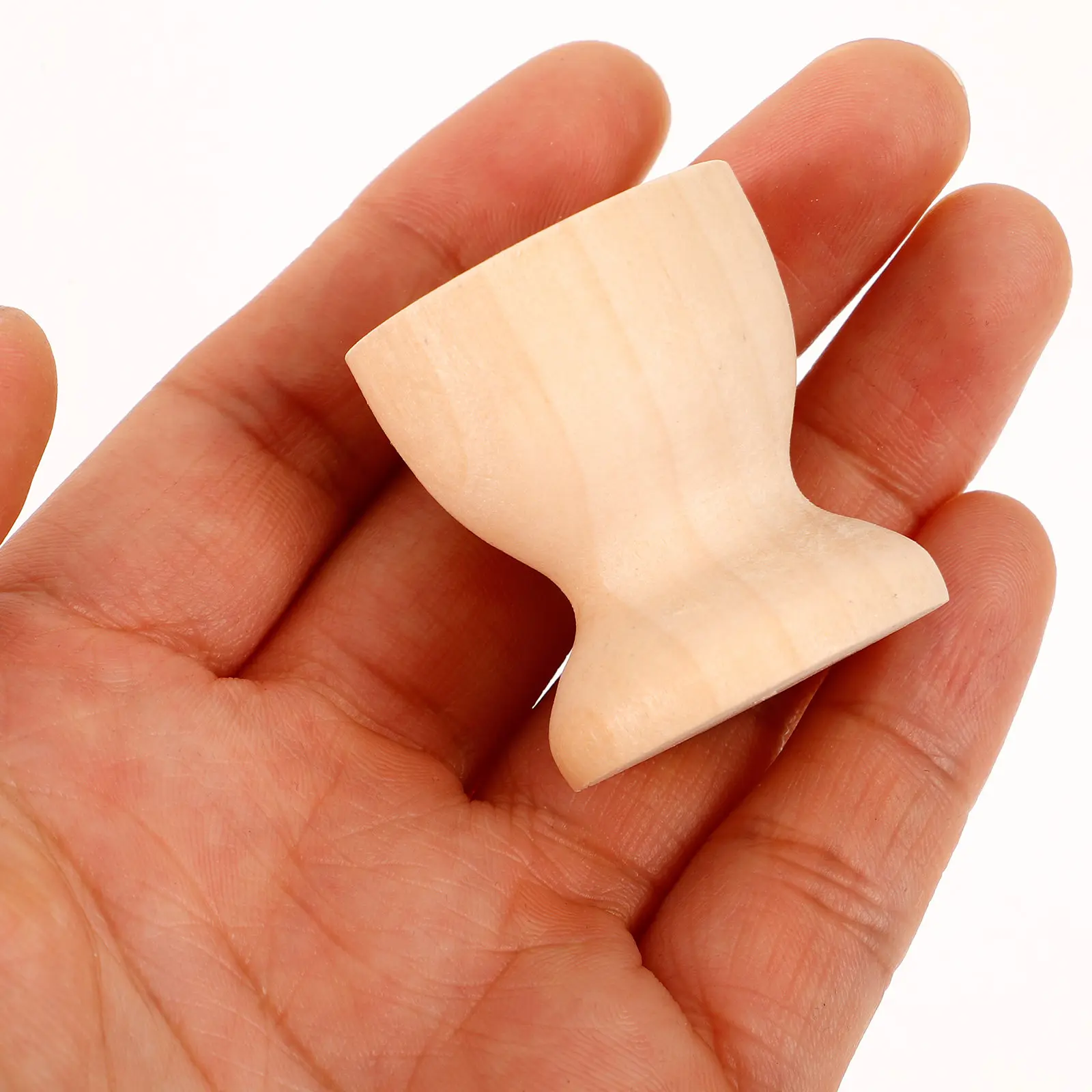 10Pcs Natural Unpainted Wooden Egg Holder for Easter Doodle DIY Decoration Kitchen Breakfast Egg Cup Restaurant Dining Room
