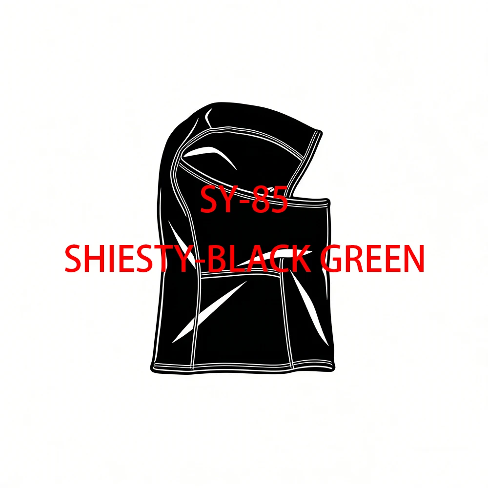 

Ветрозащитная маска SY-85: Черная маска для лица UPF50+ Outdoor Shield для уличной одежды и мультиспортивных приключений Черная маска для лица - зеленая вышивка