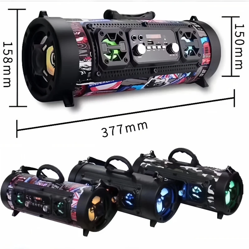

Wireless Smart Bluetooth Caixa De Som High Volume Karaoke Highpower Subwoofer Portable Car Outdoor Speaker WithRGB Ambient Light