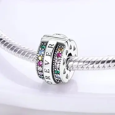 

Original 925 Silver Charm Zircon Baed For Woman Fit Bracelet Making Fashion Jewelry