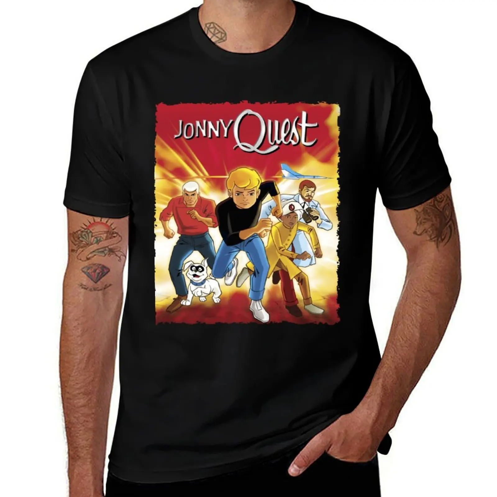 JONNY QUEST T-Shirt Simple Casual Short Sleeve Cotton T-Shirt