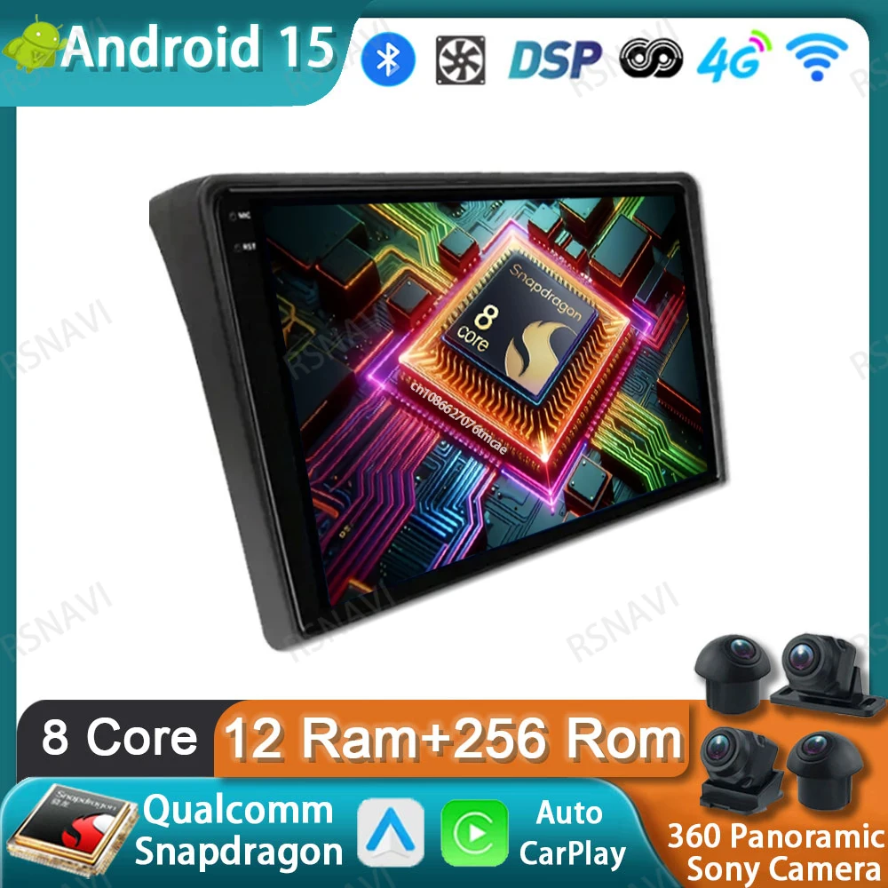 

Car Radio Android 15 For Fiat Ducato Peugeot Boxer Citroen Jumper 2 2005-2022 BT Viedo Player Navigation GPS Head Unit Stereo