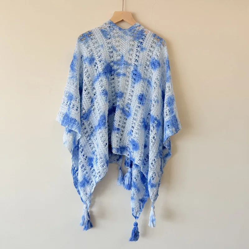 Women Ethnic Style Open Front Cardigan Summer Air Condition Shawl Travel Beach Outer Cover Up