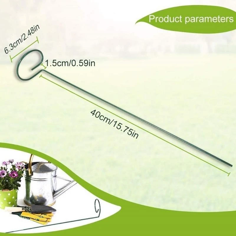 Plant Stake Wrought Iron  Rings Single Stem Shrub Holder Garden Support Stakes top sale