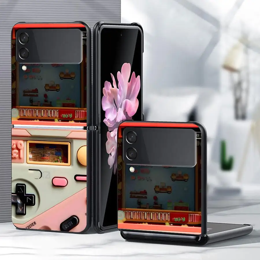 Case for Samsung Galaxy Z Flip 8 Z Flip 7 6 5 4 3 Flip5 Flip3 Flip7 FE Flip4 Flip6 Phone Shell Funda Pink Machine Art
