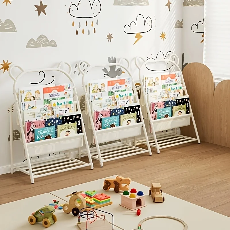 

Прочная железная книжная полка для дома и офиса - отдельно стоящая напольная полка с наклонными полками и прочным металлическим каркасом