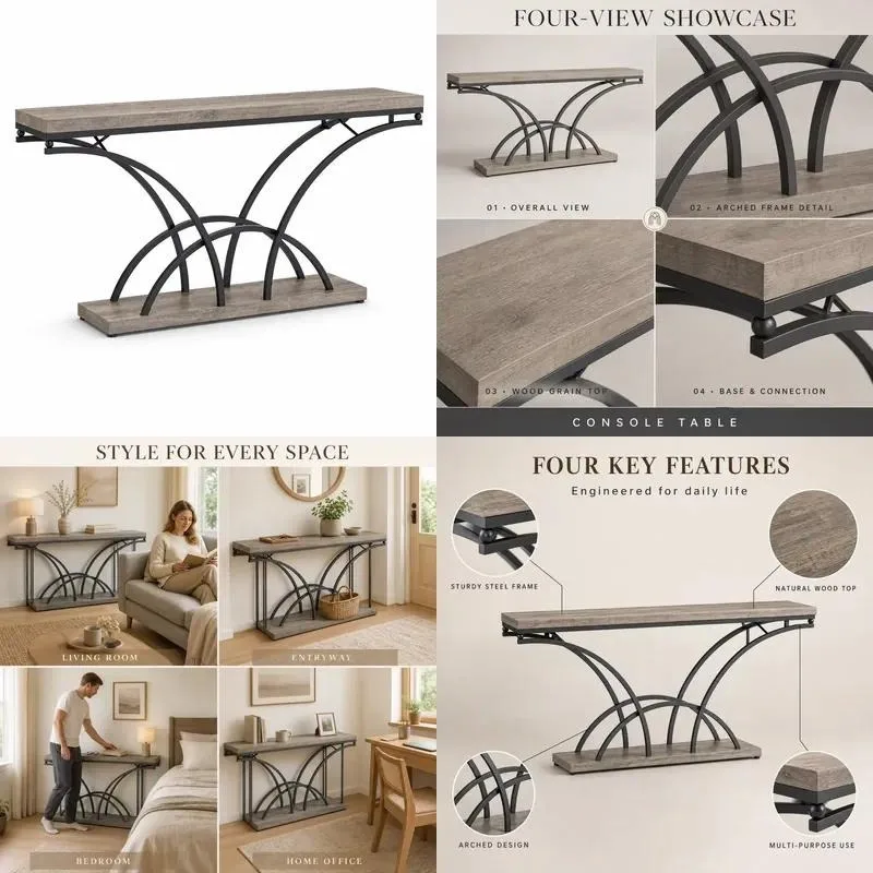 Simple Industrial Style Retro Entrance Table Modern Living Room Decorative Furniture